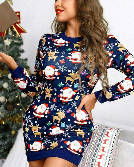 Joyful Christmas Spirit Women's Dress - Perfect for Holiday Gatherings