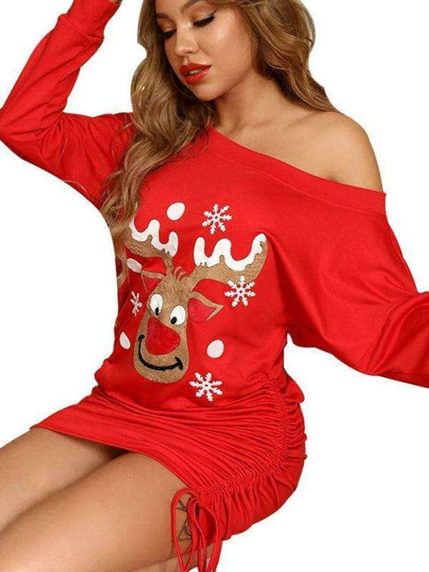 Elegant Long Sleeve Christmas Dress for Women: Ideal for Festive Occasions