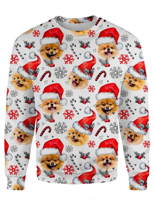 Festive Women's Christmas Print Long Sleeve T-Shirt for Casual Style