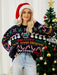 Cheerful Christmas Jumper - Women's Festive Knitwear