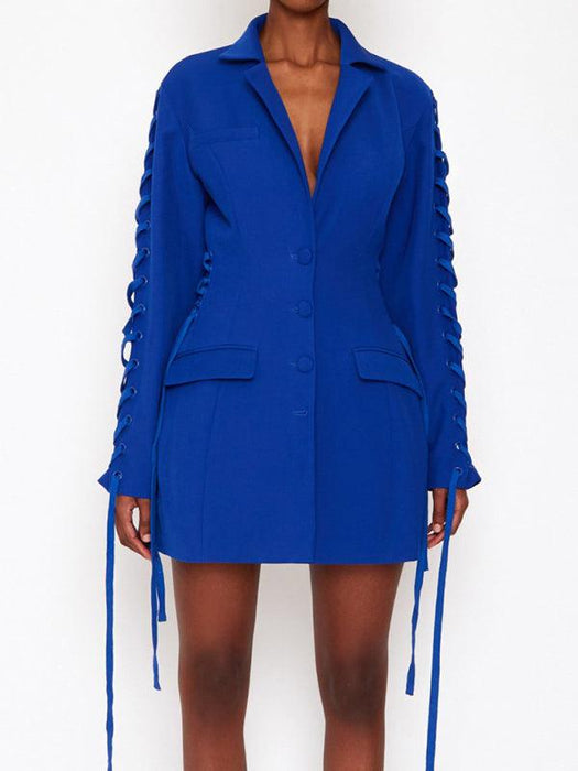 Sophisticated Style: Women's Timeless Long-Sleeve Suit Jacket with a Modern Flair