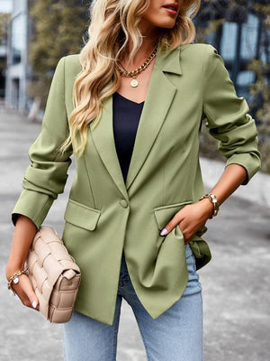 Women's casual long-sleeved small suit jacket-kakaclo-Black-S-Très Elite