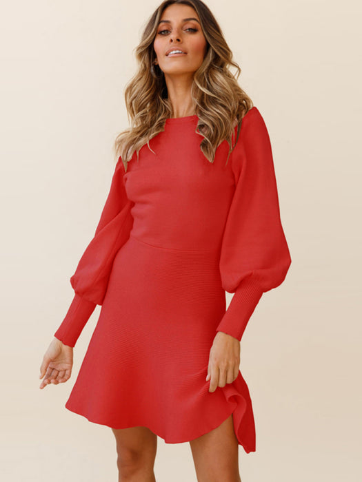 Chic Women's Sweater Dress for Autumn-Winter - Effortless Style and Elegance