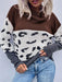 JakotoWomen’s Colorblock Cowl Neck Sweater with a Cozy Twist - Autumn-Winter Essential: Women’s Colorblock Cowl Neck Sweater