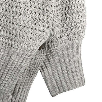 Stylish Women's Relaxed Fit Turtleneck Knit Sweater with Trendy Side Slit