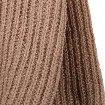 Cozy Oversized Scoop Neck Knit Sweater for Effortless Style