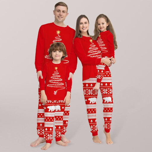 Festive Frost Kids' Christmas Tree Pajama Set for Cozy Holiday Nights