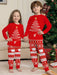 Frosty Fun Kids' Christmas Tree Fair Isle Print Pajama Set with Cozy Comfort