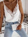 Jakoto Lace Detail Sleeveless V-Neck Top: Chic and Stylish