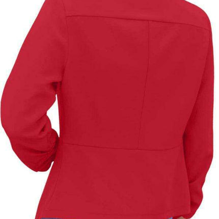 Chic Women's Oversized Ruched Sleeve Crop Blazer