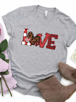 Women's “LOVE” Printed At Front T-shirt-kakaclo-Print 2-S-Très Elite