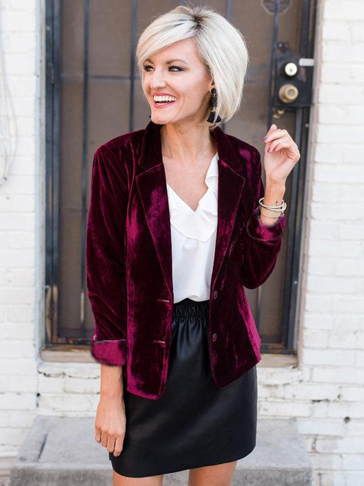 Velvet Sophistication | Women's Elegant Velvet Blazer