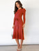 Ruffle Cable Knit Sweater Dress with Belted Waist for Women