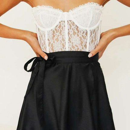 Chic Satin Wrap Mini Skirt for Fashion-Forward Women