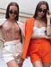 Sophisticated Style: Women's Elegant Blazer and Skorts Coord Set