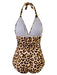 Sophia | Women's Gold Accent Plunging One-piece Swimsuit