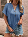 Chic Button-Up Short-Sleeve T-Shirt for Women's Casual Wardrobe