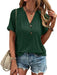 Chic Button-Up Short-Sleeve T-Shirt for Women's Casual Wardrobe