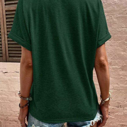 Jakoto Women's Stylish Short-Sleeve Button-Up Top - Effortlessly Chic and Comfortable