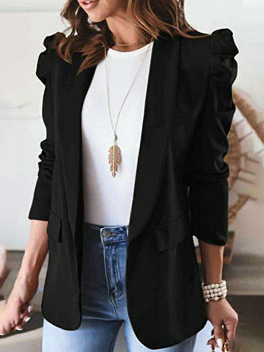 Chic Puff Sleeve Slim Suit for Effortless Day-to-Night Style