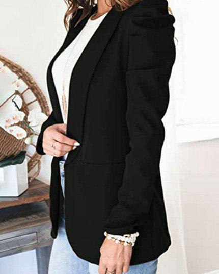 Chic Puff Sleeve Slim Suit for Effortless Day-to-Night Style