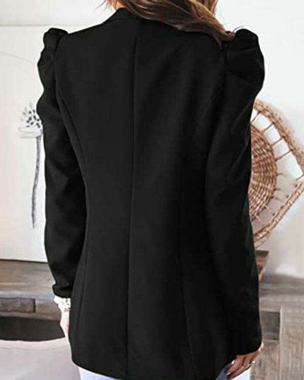 Chic Puff Sleeve Slim Suit for Effortless Day-to-Night Style