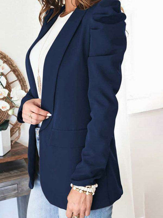 Chic Puff Sleeve Slim Suit for Effortless Day-to-Night Style