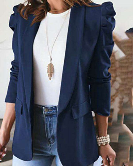 Chic Puff Sleeve Slim Suit for Effortless Day-to-Night Style