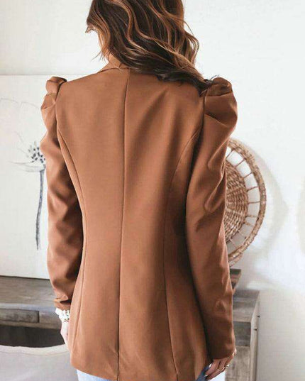 Chic Puff Sleeve Slim Suit for Effortless Day-to-Night Style