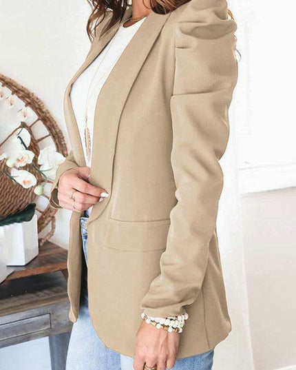 Chic Puff Sleeve Slim Suit for Effortless Day-to-Night Style
