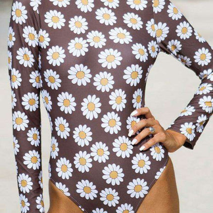 Floral Delight | Women's Chic One-Piece Swimsuit with UV Shielding