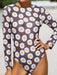 Daisy Delight | Women's Stylish Backless Daisy Sunscreen One-piece Swimsuit