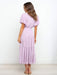 Bohemian Vibe Short Sleeve Midi Dress with Flared Sleeves - Women's Fashion Choice