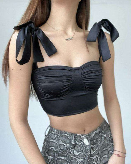 Elegant Silk Pleated V-Neck Camisole - A Wardrobe Essential for Any Event