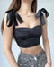Silk Pleated Low-Cut Camisole - Elegant Style for All Occasions