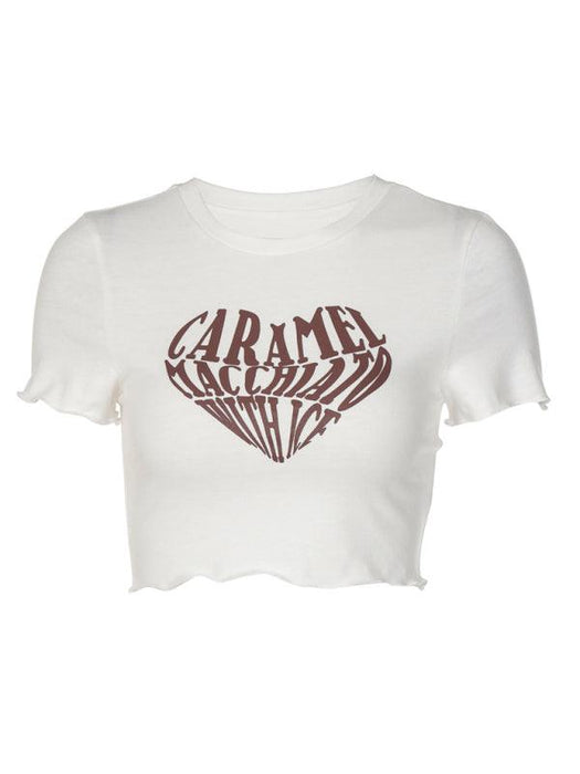 Heartbeat Hearts Graphic Crop Top for Women