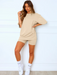Casual Solid Color Two-Piece Set with Short-Sleeved Top and Shorts for Women
