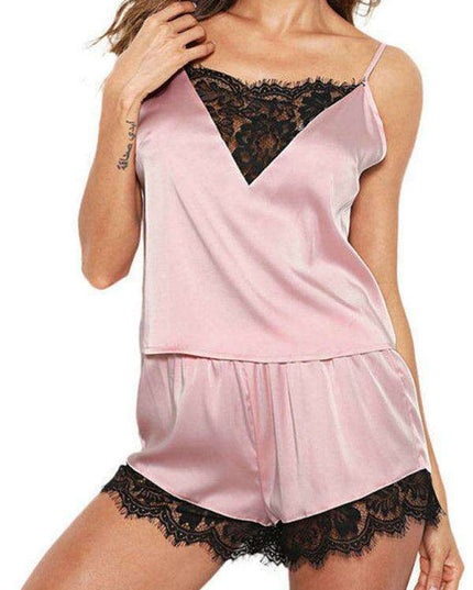 Lacy Elegance Pajama Set: Embrace Comfort and Chic Style
