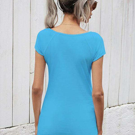 Elegant Lace Detail Short Sleeve Blouse for Women