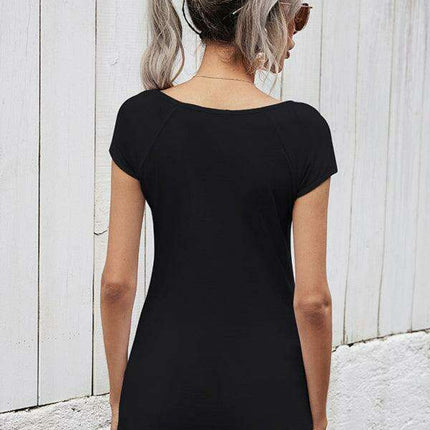 Elegant Lace Detail Short Sleeve Blouse for Women