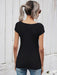 Lace-Enhanced Women's Short Sleeve Blouse