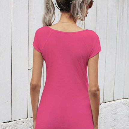 Elegant Lace Detail Short Sleeve Blouse for Women