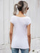 Lace-Enhanced Women's Short Sleeve Blouse