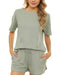 Stylish Women's Waffle Lounge Set: Comfy and Trendy Everyday Outfit