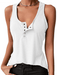 Jakoto Women's Snap Button Tank Top - Chic Solid Sleeveless Casual Blouse