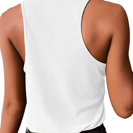 Jakoto Women's Stylish Snap Button Sleeveless Tank Top - Casual Solid Color Blouse