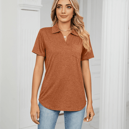 Chambray-Trimmed Short Sleeve Polo for Men