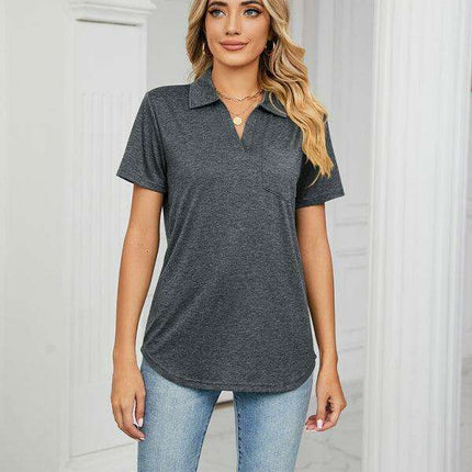 Chambray-Trimmed Short Sleeve Polo for Men