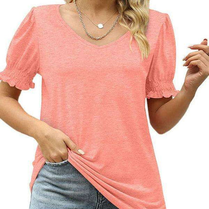 Elegant Knit Peplum Top with Statement Puff Sleeves