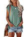 Wild Safari Style Women's Short Sleeve Tunic Top with Animal Print Accents